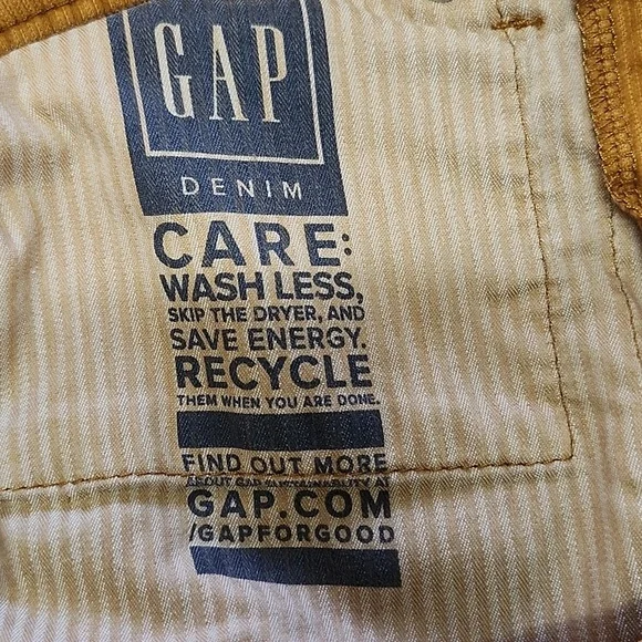 GAP Women's Cigarette High Rise Brown Orange Corduroy Pants 29/8R - Picture 9 of 10